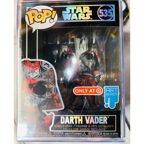 New! Funko Pop Star Wars Art Series Darth Vader Bobble-Head Figure #535 - Picture 1 of 6